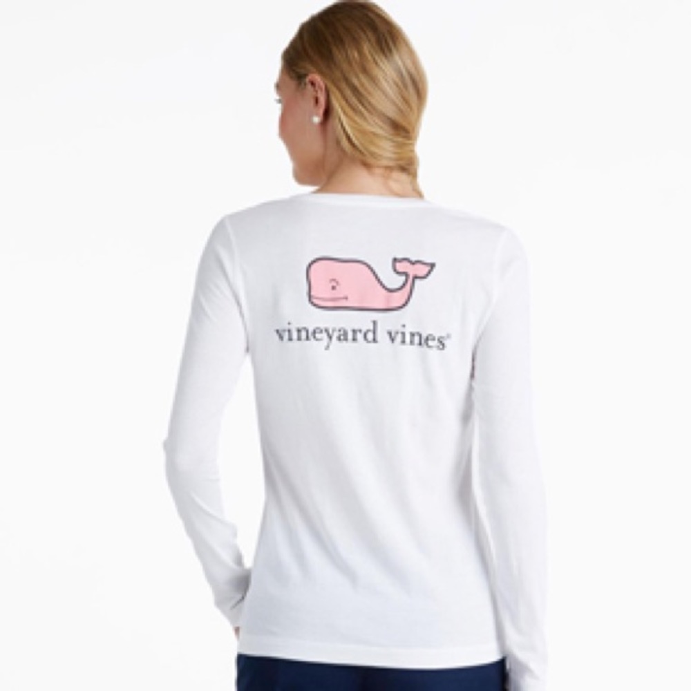 Classic White Vineyard Vines Long Sleeve